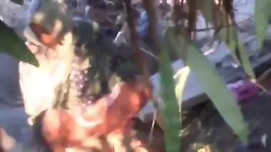 Tamil village aunty piss public place 720p