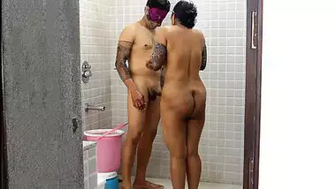 Masked Desi Couple Has Sex In Shower Room After Tattoo Studio hot xxx movie