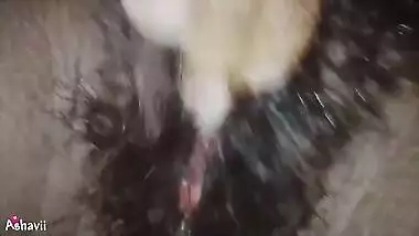 Sri Lankan - Teen Girl Show & Mustrabationg Her Small Hairy Tights Pussy අම්මෝ ඒක