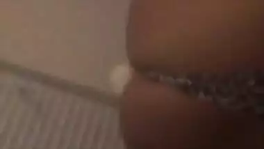 Indian girlfriend fucked thong blowjob