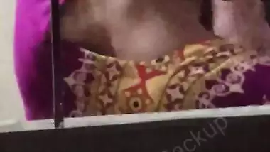 Neighbor girl dress change after nude bath caught