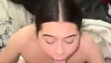 Young Girl Eagerly Sucking and Swallowing Cum