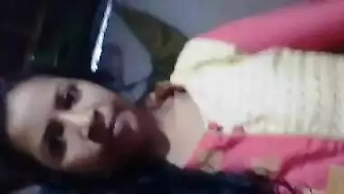 Hot Bangla nude selfie video for her lover