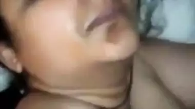 Horny Indian MILF sucking cock and rubbing it all over her body