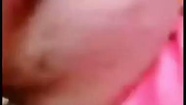 Nude desi lady tempts the man during a video call sex