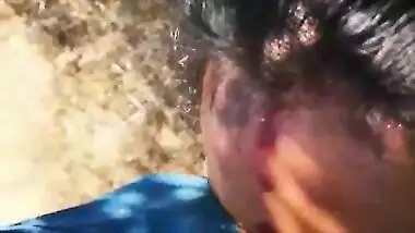 Telegu Randi sucking dick of her client outdoor