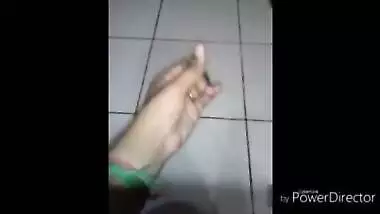 Sexy girl recording hot asset for boyfriend