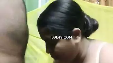 Firm boobs desi wife blowjob to husband thick dick