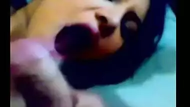 Girlfriend intense suck of bf’s dick