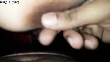 Hot Desi XXX amateur model takes sex instrument between her boobs