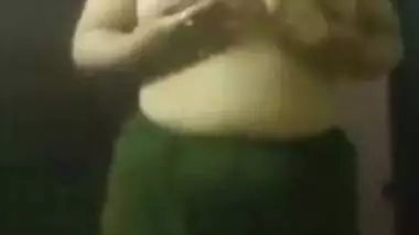 Fat booby girl striping.