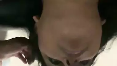 Buxom beauty girlfriend Indian blowjob to big dick