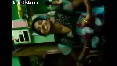 Newly married girl teasing husband with her boobs
