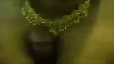 Busty indian Aunty release her Partner's CUM on Boobs