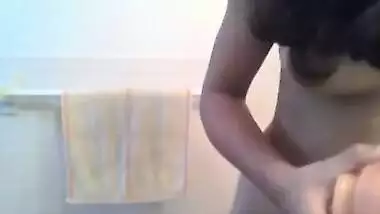 My Indian Sister Dildo's Her Teen Pussy In The Bathroom