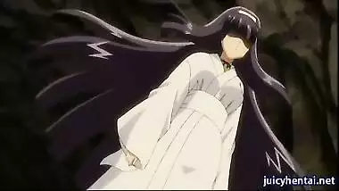 Hentai redhead gets penetrated by tentacles