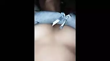Sexy topless milf showing off her erect nipples