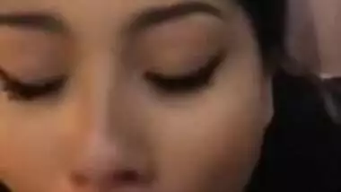 Sexy white milf gives deep blowjob