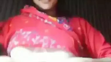 Village girl pressing boobs topless viral show