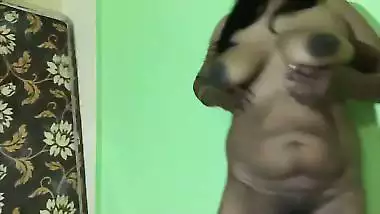 Indian mature woman showing her naked breasts and vagina and anus