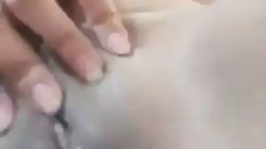 Attractive girl shows big boobs and pussy to boyfriend