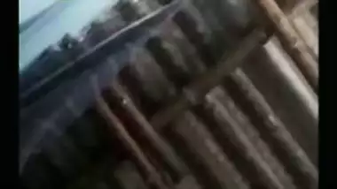 Village lady exposing nipple