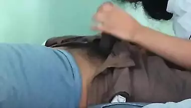 Virgin Desi college girl giving blowjob to lover