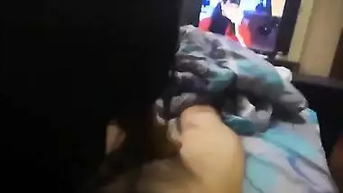 Chubby Desi whore has mouth fucked by XXX lover who making an MMS clip