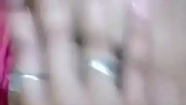 Desi girl showing het milky boobs and hairy pussy