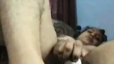 Fingering and kela masturbation with dildo sex of Indian wife