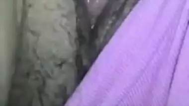 Desi buddy before sex shoves fingers into spouse's hairy XXX muff