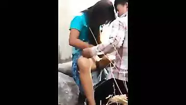 Nice-looking legal age teenager hotty enjoys outdoor sex with her lover