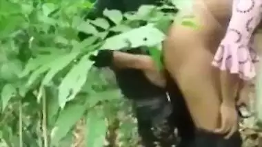 Desi sex MMS! Slutty village sister fucking with young brother In jungle