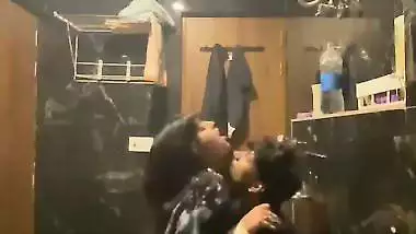 Horny girl’s xxx mms of riding a dick in the bathroom